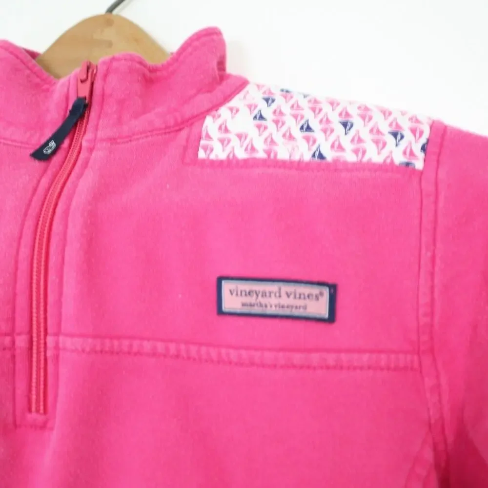 Vineyard Vines Shep Shirt Women's Sz XS Pink Sailboat Everyday Basic Casual - Picture 2 of 4